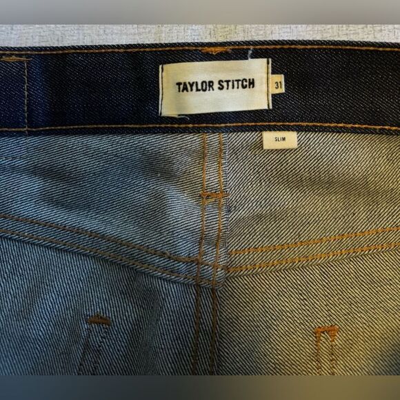 Taylor Stitch Size 31 Slim Jeans Rigid Organic blue Men Used - Picture 6 of 6